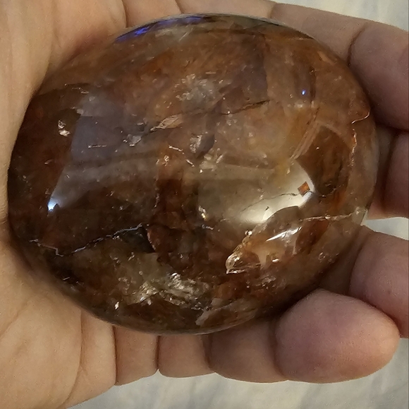 176 grams, Huge FIRE QUARTZ Palm Stone, Amazing Color & Quality, New! - Picture 12 of 16